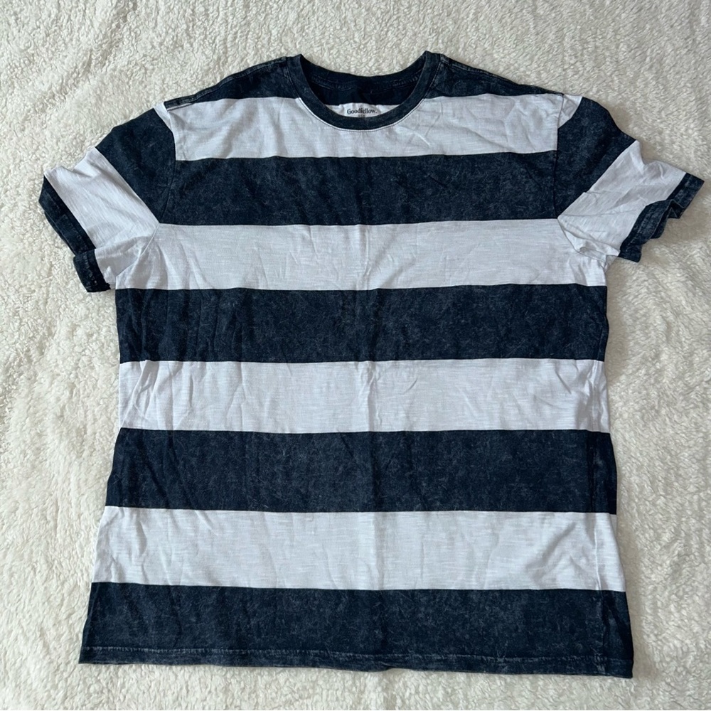 Goodfellow & Co. Men’s Navy Blue & White Striped Shirt XL - Picture 3 of 3